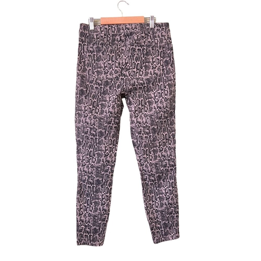 NWT Spanx Women's Jean-Ish Ankle Leggings Taupe Snakeskin Size Large - Picture 2 of 11